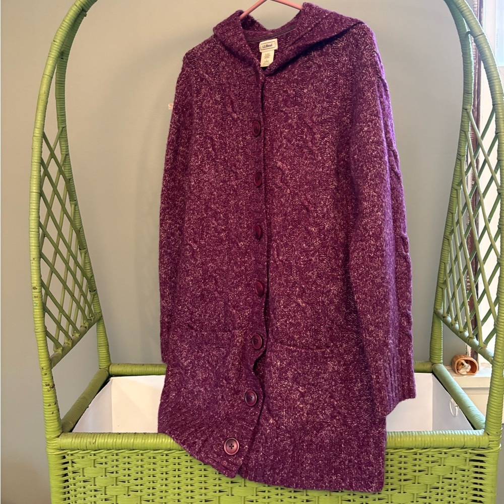 L.L. Bean Long Wool Knit Sweater